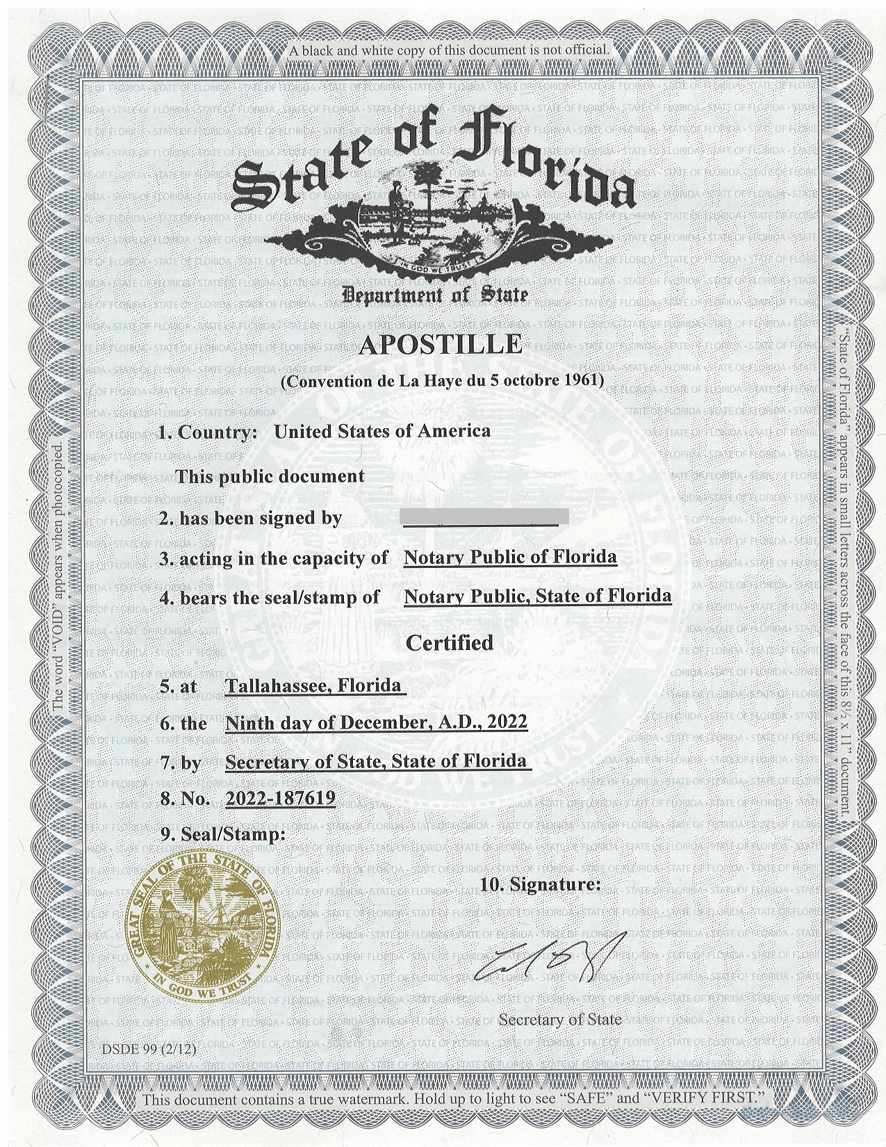 florida apostille 2022 7 1