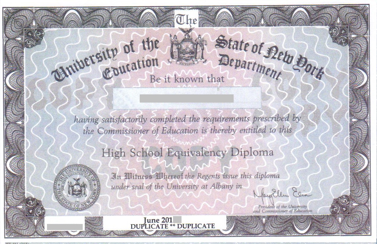 new york high school equivalency diploma 1