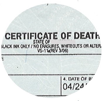 colorado death certificate