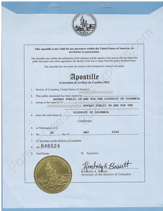 DC Hague apostille Apostilles from DC
