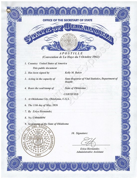Oklahoma apostille