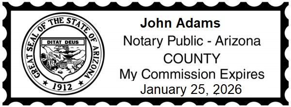 Arizona notary stamp