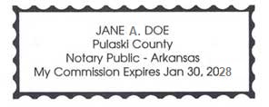 Arkansas notary stamp