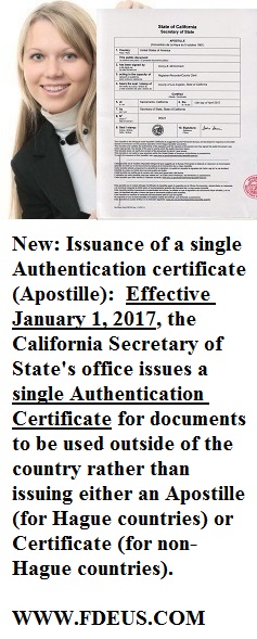 Apostille California